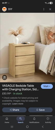 Oak bedside lockers - oak,